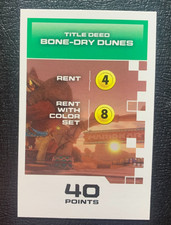 Tarjeta de título de escritura Monopoly GAMER MARIOKART Bone Dry Dunes 2018