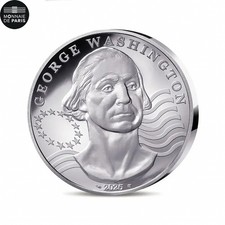 [#475342] France, 25 Euro, Indépendance des Etats-Unis, Washington - 2 OZ, BE, 2
