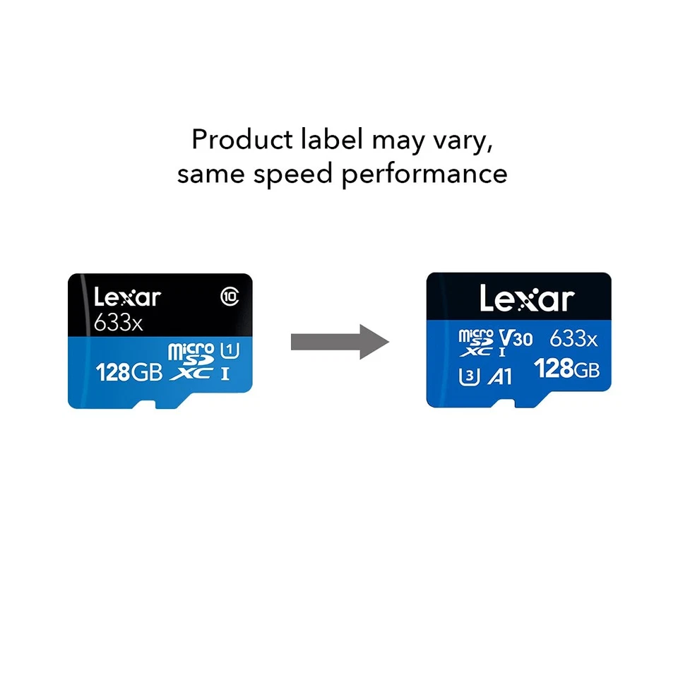 Lexar High Performance 128GB microSDXC UHS I Class 10 Card with Adapter - Image 3 of 4