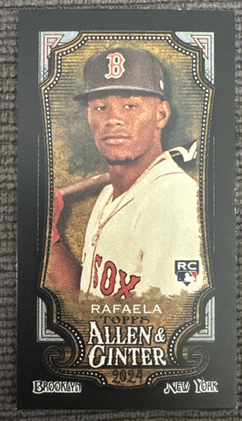 2024 Topps Allen & Ginter ~ Mini Black Border #77 Ceddanne Rafaela (RC) Red Sox