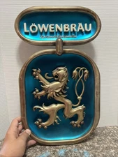 Vtg Lowenbrau Beer Miller Brewing Eddy Associates 41-2172 Wall Advertising Sign
