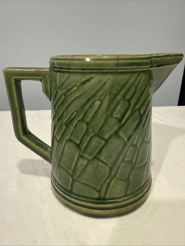 Green McCoy 6 inch tall pitcher asparagus
