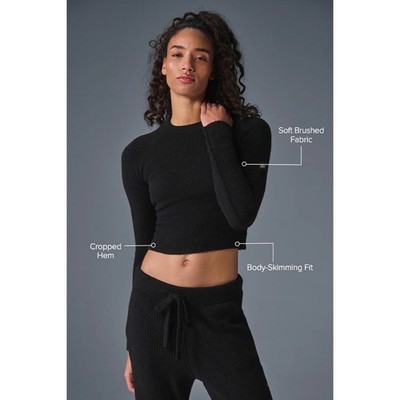 Alo Yoga Snuggle Up Sweater Long Sleeve Black S | eBay