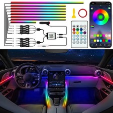 Car LED Strip Lights, Interior Acrylic LED Lights for Car with Dynamic Rainbo...