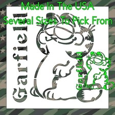 White Plastic Stencil - Cartoon Cat MN21 