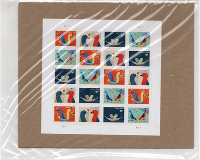 USPS Love Birds Sheet of 20 Forever Stamps - Sealed (6049a - 2026
