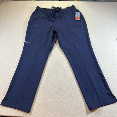 Skechers By Barco Reliance Cargo Scrub Pants Womens 2XL Navy Drawstring 3 Pocket