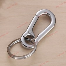 Men Creative Metal Silver Simple Key Chain Ring Keyfob Car Keyring Keychain Gift