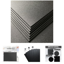 Black ABS Plastic Sheet Pack of 2 8x12x1/8 inch Thermoformed Moldable Panel for