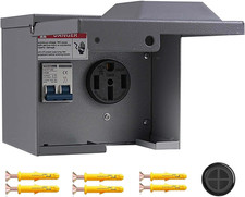 50 Amp Rv Outlet Box with Breaker,Rv Electrical Outlet
