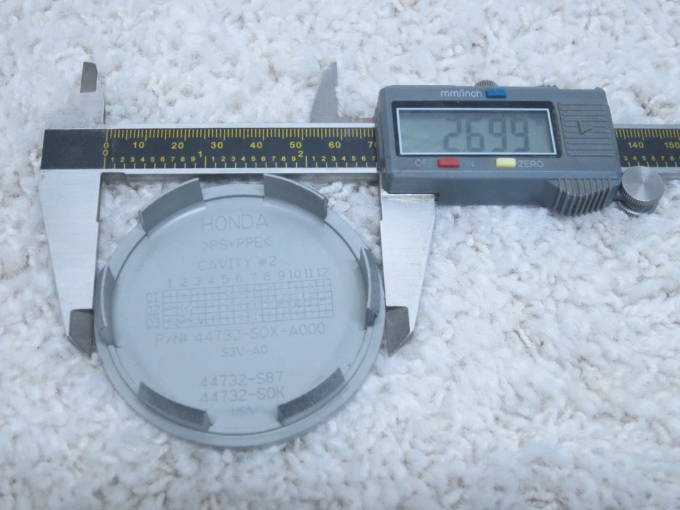 Tapa central de rueda ACURA CL, INTEGRA, MDX, RL, TL, TSX OEM 44732-S0K-A000 #2E-3 Foto 2 de 2