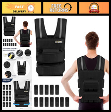 Henkelion Adjustable Weighted Vest with Removable Iron Weights 24lb/40lb