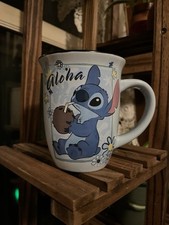 16oz Stitch Mug, Aloha, Disney, Lilo Stitch, Coffee Tea Home Office Blue