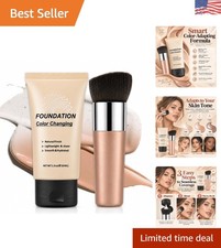 Color Changing Foundation for Mature Skin Hydrating Full Coverage, Medium Tone