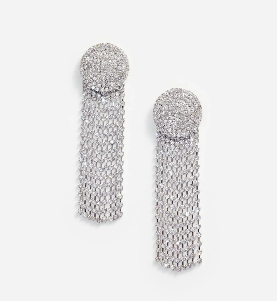 self-portrait Round Crystal Droplet Earrings $220 - Image 3 of 4