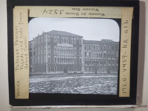 Palazzo Foscari From Grand Canal, Venice, Italy, Magic Lantern Glass Slide - Picture 3 of 3