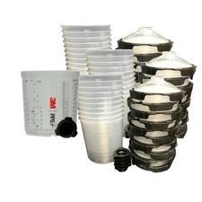 22 Oz 3M PPS 2.0 Paint Prep System Medium Lids & Liners & Cup #26000 25 Pack NEW