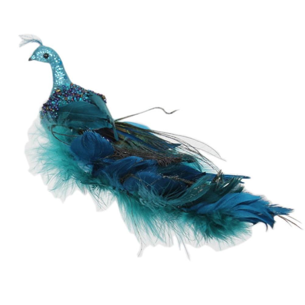 Christmas Tree Decorations 3D Simulation Peacock Decoration Artificial Feather