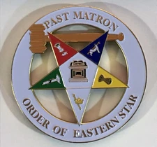 Order of the Eastern Star OES Past Worthy Matron Cut Out Car Emblem-New!