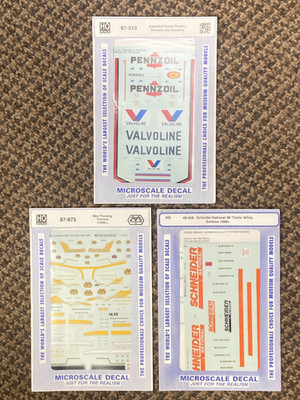 Lot MicroScale decals 87-873 48-358 87-153 Trucking  Trailers & Tractors
