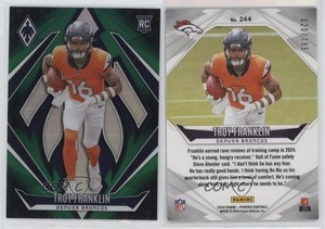 2024 Panini Phoenix Rookies Green Fade /199 Troy Franklin #244 Rookie RC