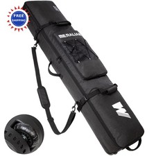 MERALIAN snowboard bag with wheels padded roller snowboard 160cm 170cm blk 170cm
