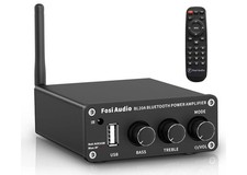 Fosi Audio BL20A 200W Bluetooth 5.0 Home Audio Stereo Amplifier Hi-Fi Mini Cl.