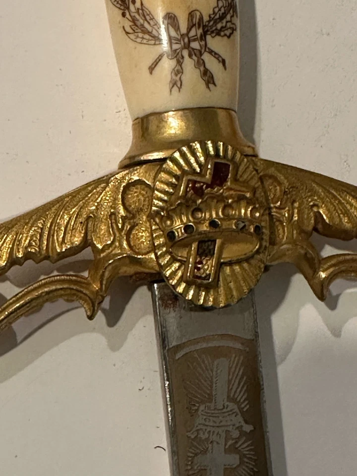 Rare Vtg. Masonic Ceremonial Sword "THE M.C. LILLEY & CO." Chas. Be M Wright - Image 3 of 4