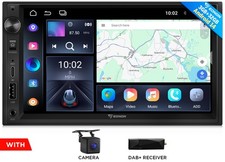 DAB+CAM+Android 14 7" Autoradio Navigation NAVI Bluetooth Doppel DIN CarPlay GPS