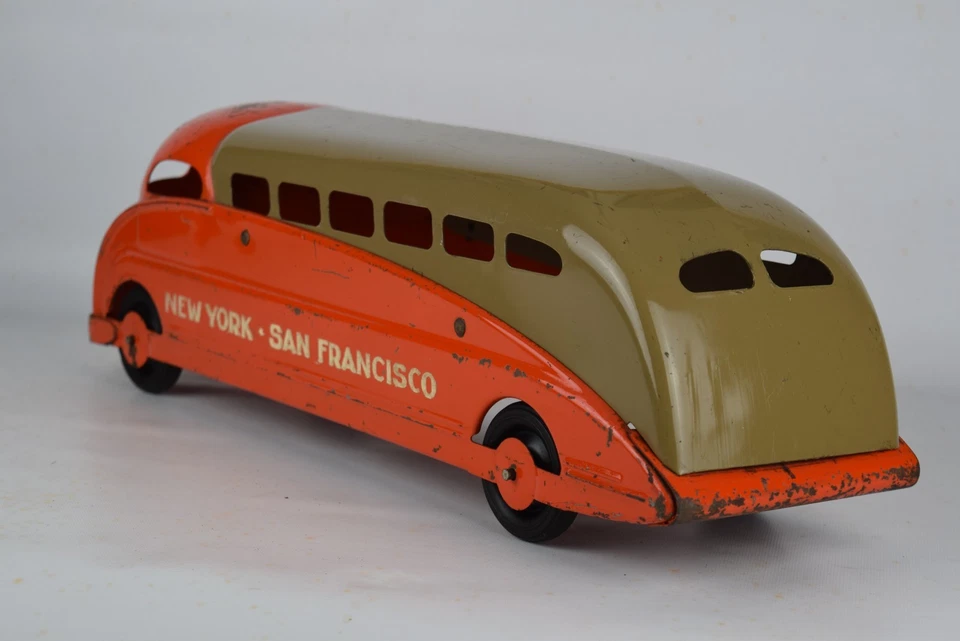 Autobús Viktor Schreckengost Steelcraft #B16 Nueva York - San Francisco, (no Buddy L) Foto 4 de 4