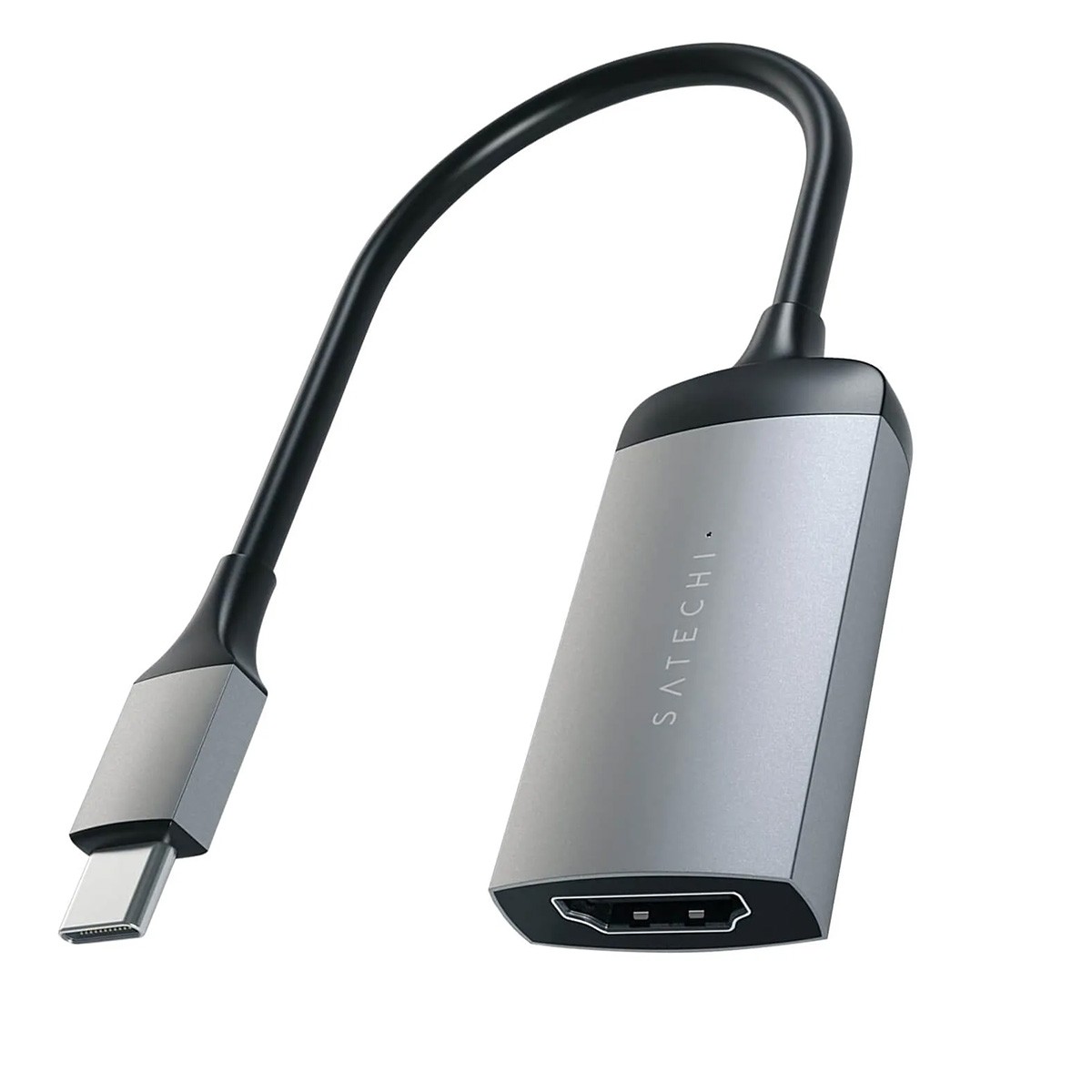 Adaptateur USB-C vers HDMI 4K 60Hz argent en aluminium pour MacBook