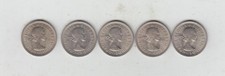 5 x Mint Elizabeth II Sixpences, 1956, 59, 60, 61 & 63, Unc