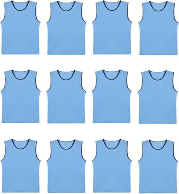 DreamHigh DH Soccer Sports Team Practice Pinnies Training Mesh Vests Sky Blue 