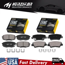 Front And Rear Ceramic Disc Brake Pads Set Premium For 2014 2015 2016 Kia Soul