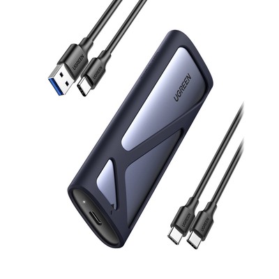 M.2-SSD-Gehäuse UGREEN CM400, NVMe, SATA, 10 Gbit/s, USB-C (grau)