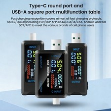 Digital Voltage Current Capacity Tester USB / Type-C Interface Charger Detector