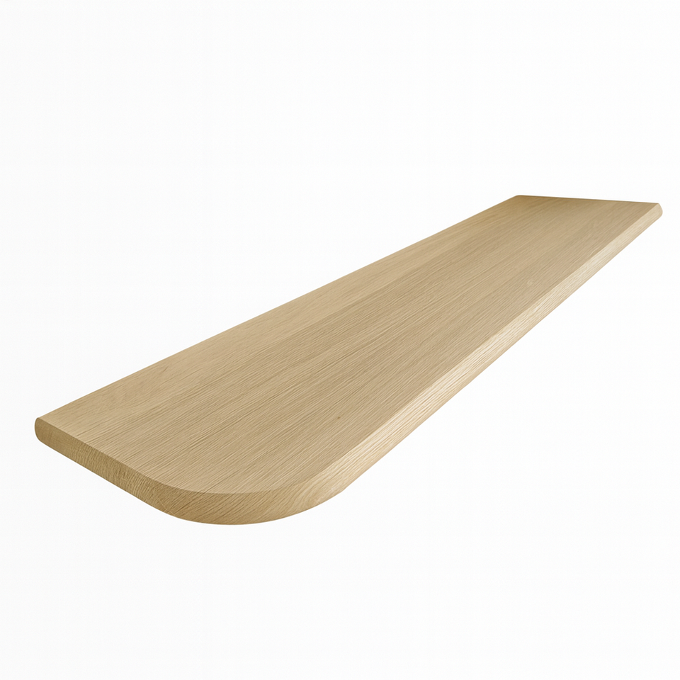 OAK RIGHT OR LEFT Bullnose Stair Tread & Riser Cladding Kit ...