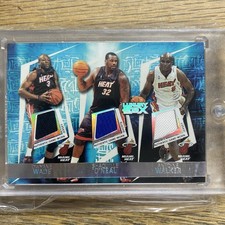 2006 Topps Luxury Box Triple Double Heat Wade Shaq Williams ++ Jersey 130/193