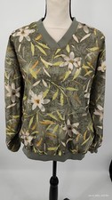Lady Divots Floral Golf Pullover Women Vintage Windbreaker Pockets Lined M