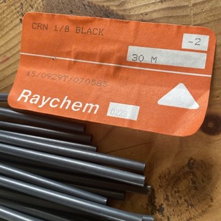 Raychem TE Connectivity CRN 1/8“ Black Heat Shrink Tubing 30M