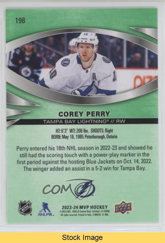 2023-24 Upper Deck MVP Green Script Corey Perry #198 READ 6kv | eBay