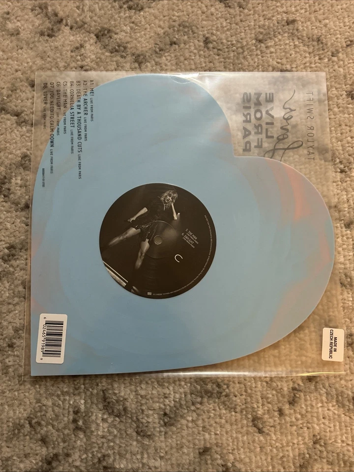 Taylor Swift Lover Live From Paris Heart Shaped Vinyl 2025 Edition NEW Sealed - Image 2 of 3