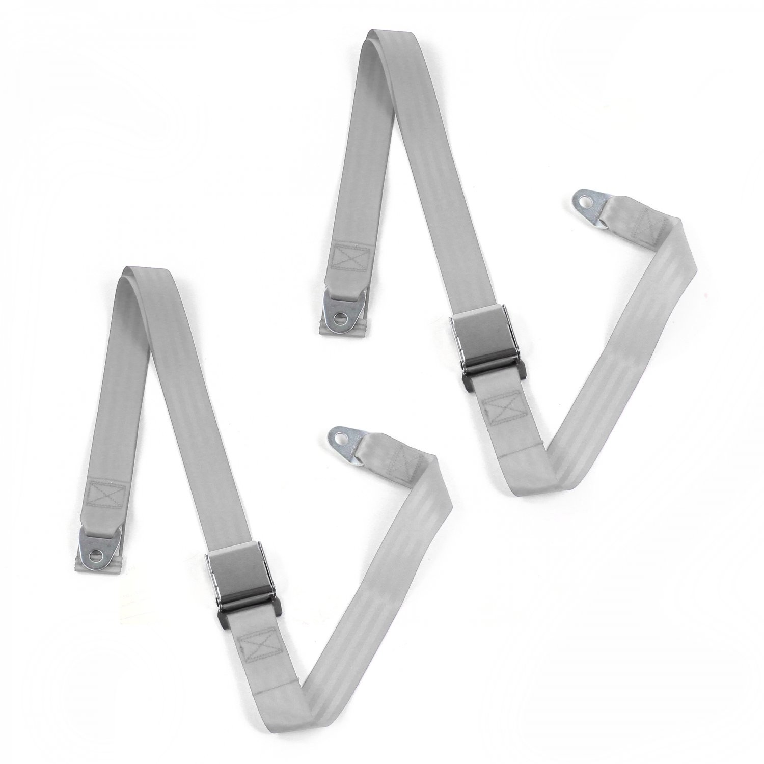 Ford GT40 1964 - 1969 Airplane 2pt Gray/Grey Lap Bucket Seat Belt Kit - 2 Belts 