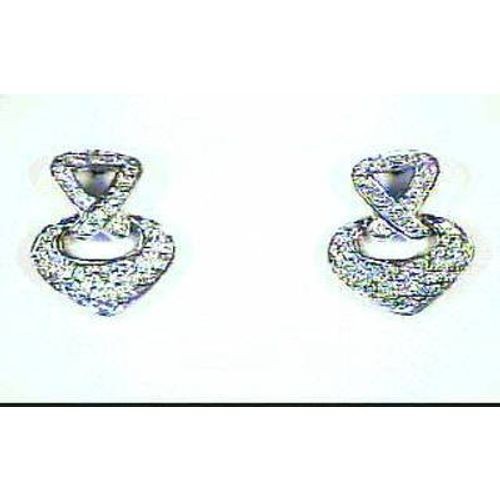 Le Vian 18K White Gold Dangle/Drop Earrings for Women 1/2 cts White Diamonds