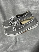 Sperry Men's Casual Halyard Boat Shoes, Gray/White, Size 9
