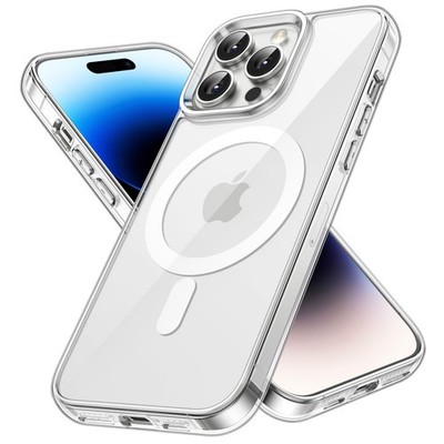 JETech Magnet Hülle für iPhone 14 Pro 6,1 Zoll kompatibel 6,1 Zoll, transparent 