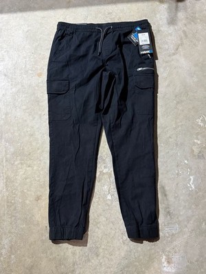 Tony Hawk Men's Size M Stretch Twill Zip Cargo Jogger Pants Black