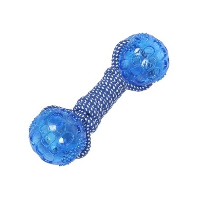 Ennis Ball Dog Chew Toy With Strong Cotton Rope Durability Bites Resistant