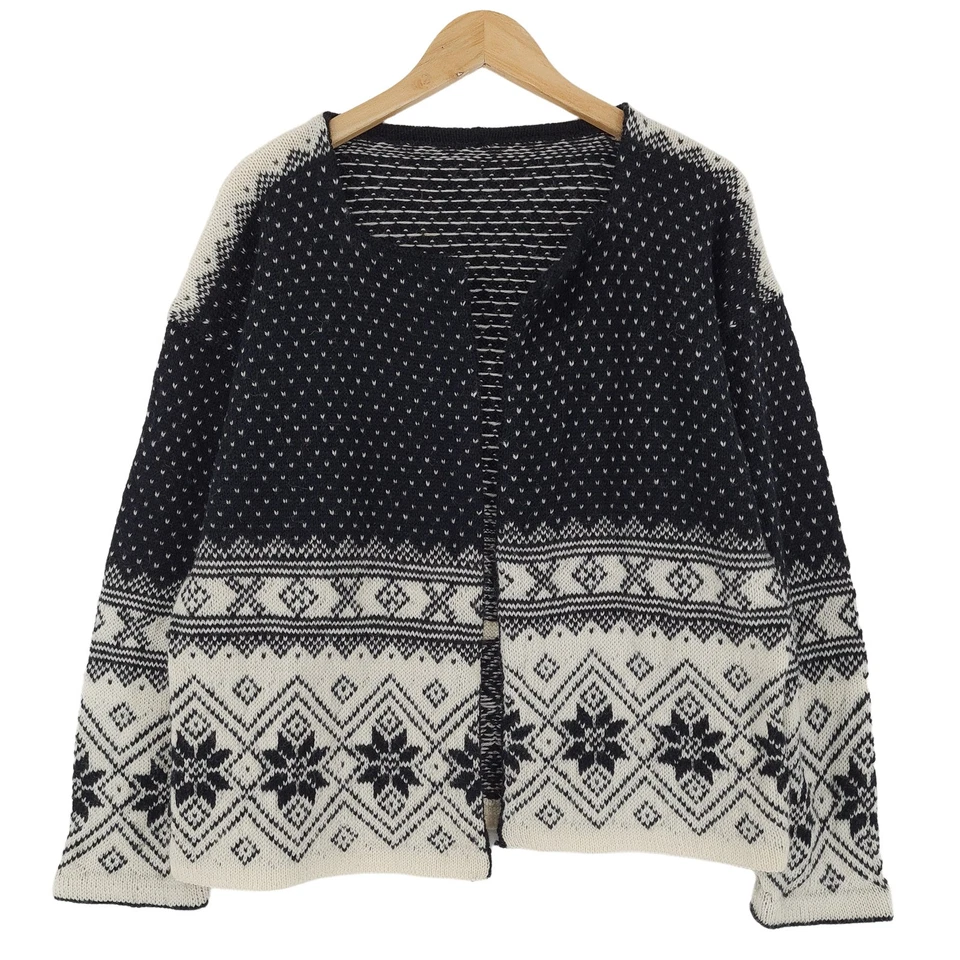 Strickjacke Nordic Scandinavian Fair Isle Vintage Warm Sk6 Größe XL - Bild 1 von 4