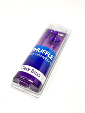 Purple Earbuds Headphones - Magnavox- Clear Bass New - Christmas Gift Stocking